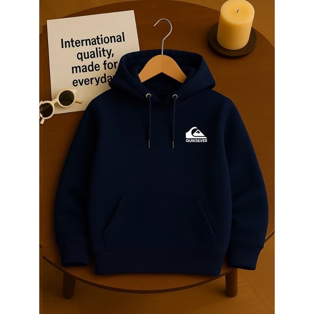 Agasalho Infantil QUICK SILVER Blusa de Frio Canguru Moletom Premium Com Capuz Flanelado 100% Algodão