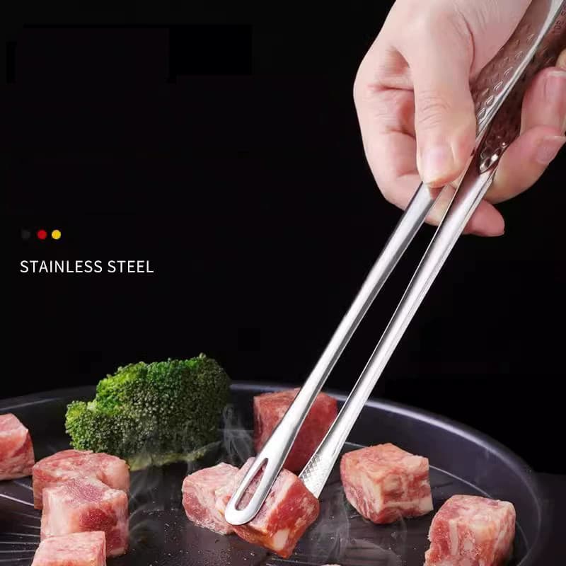 Pinças De Comida De Aço Inoxidável Bife anti-Escaldadura , Grelha Ao Ar Livre Para Churrasco , Clipes De Pão