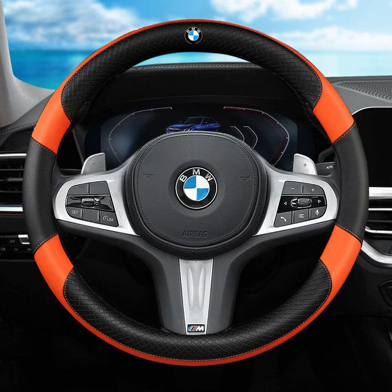 Capa de volante de carro Mitsubishi em couro microfibra, acessórios antiderrapantes para Triton, Outlander, Mirage, ASX,