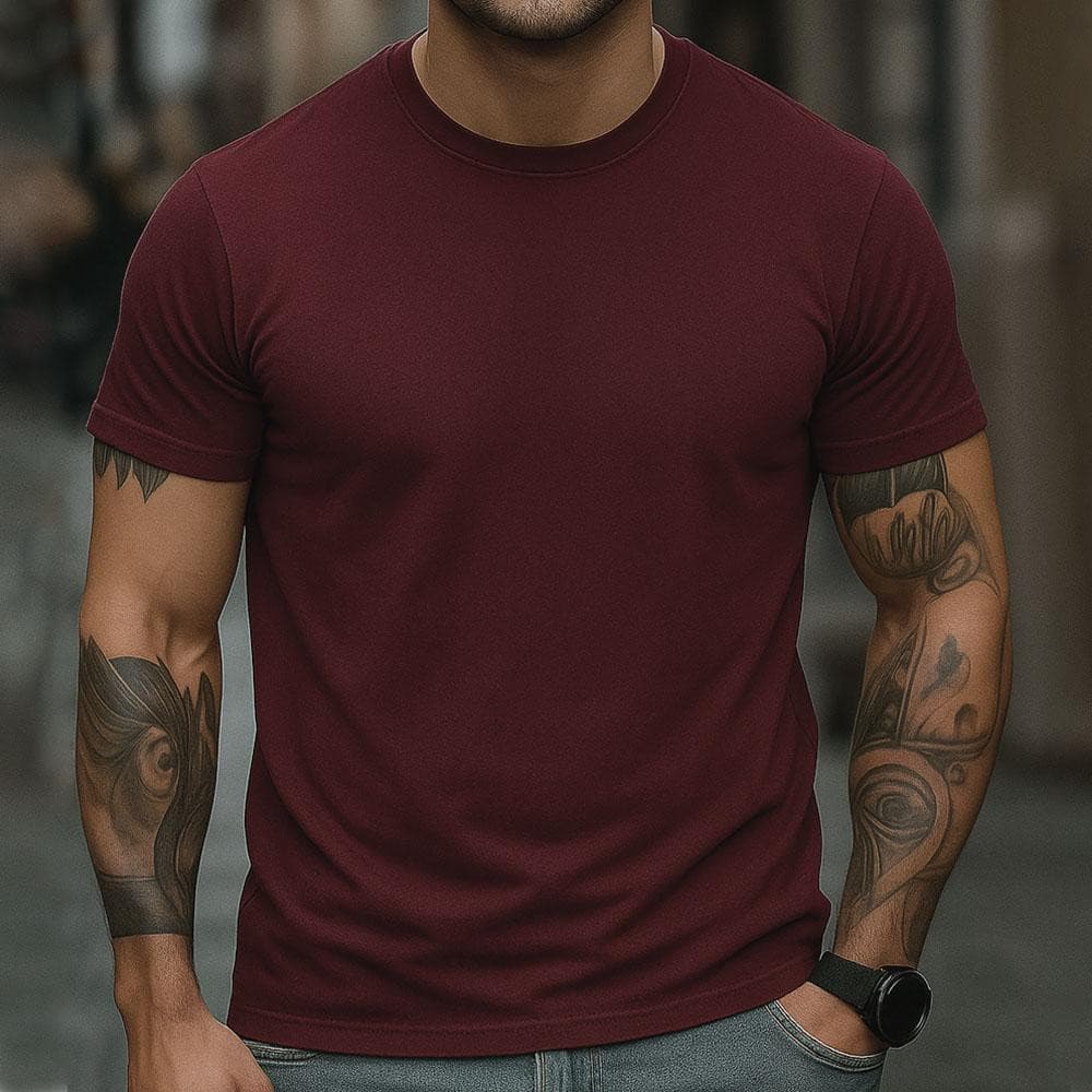 Camiseta Masculina 100% Algodão Casual Dia A Dia Básica Trabalho Escola Academia Streetwear Top Moda