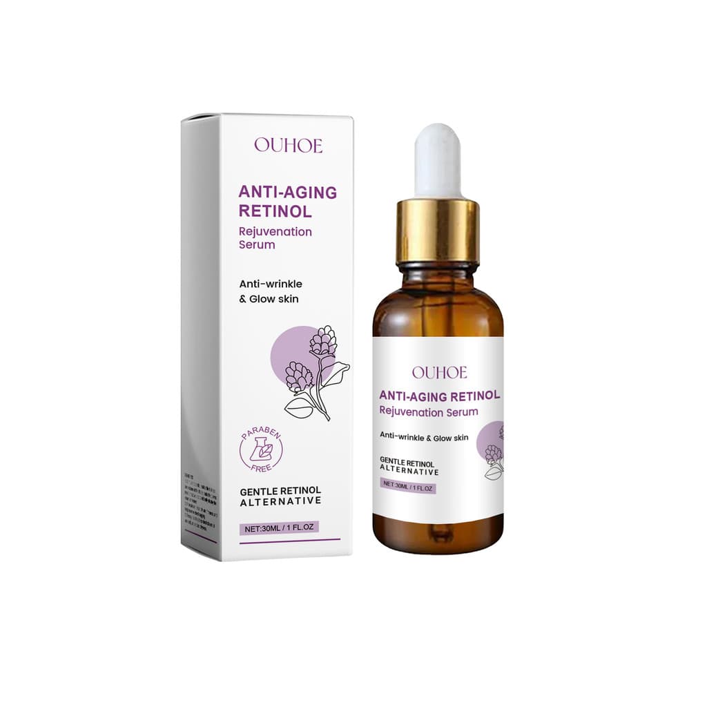 Sérum Anti-Rugas com Retinol OUHOE, Hidratante, Firmador, Redutor de Linhas Finas, Essência Nutritiva para Cuidados com