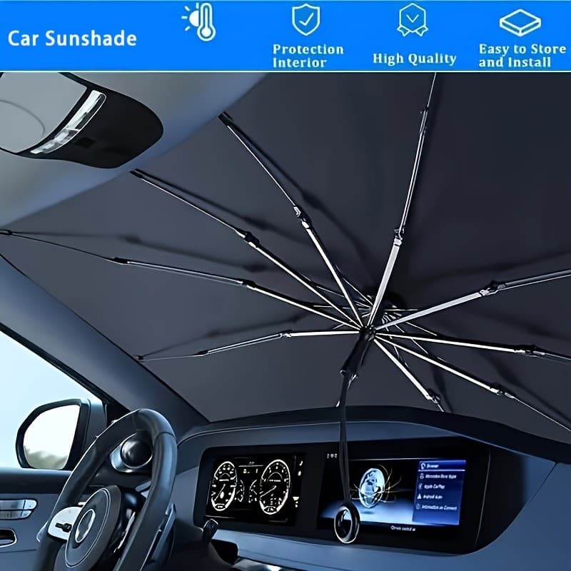 Pára-Brisa De Carro De Uma Peça , Guarda-Sol Universal Para Atualização De , Fácil De Instalar E Dobrável Armazenamento