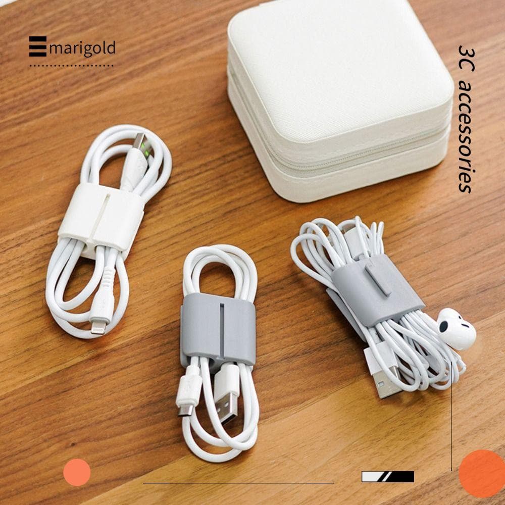 MARIGOLD 2 Peças De Suporte De Cabo De Carregador , Clipes Portáteis Organizadores Arrumados De Mesa , Organizador Leve