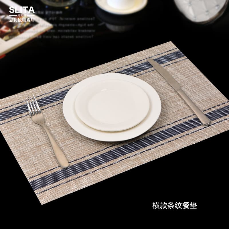 Placemats tapetes de mesa simples PVC ocidental placemats comer tapetes de mesa isolamento térmico tigela europeia tapet