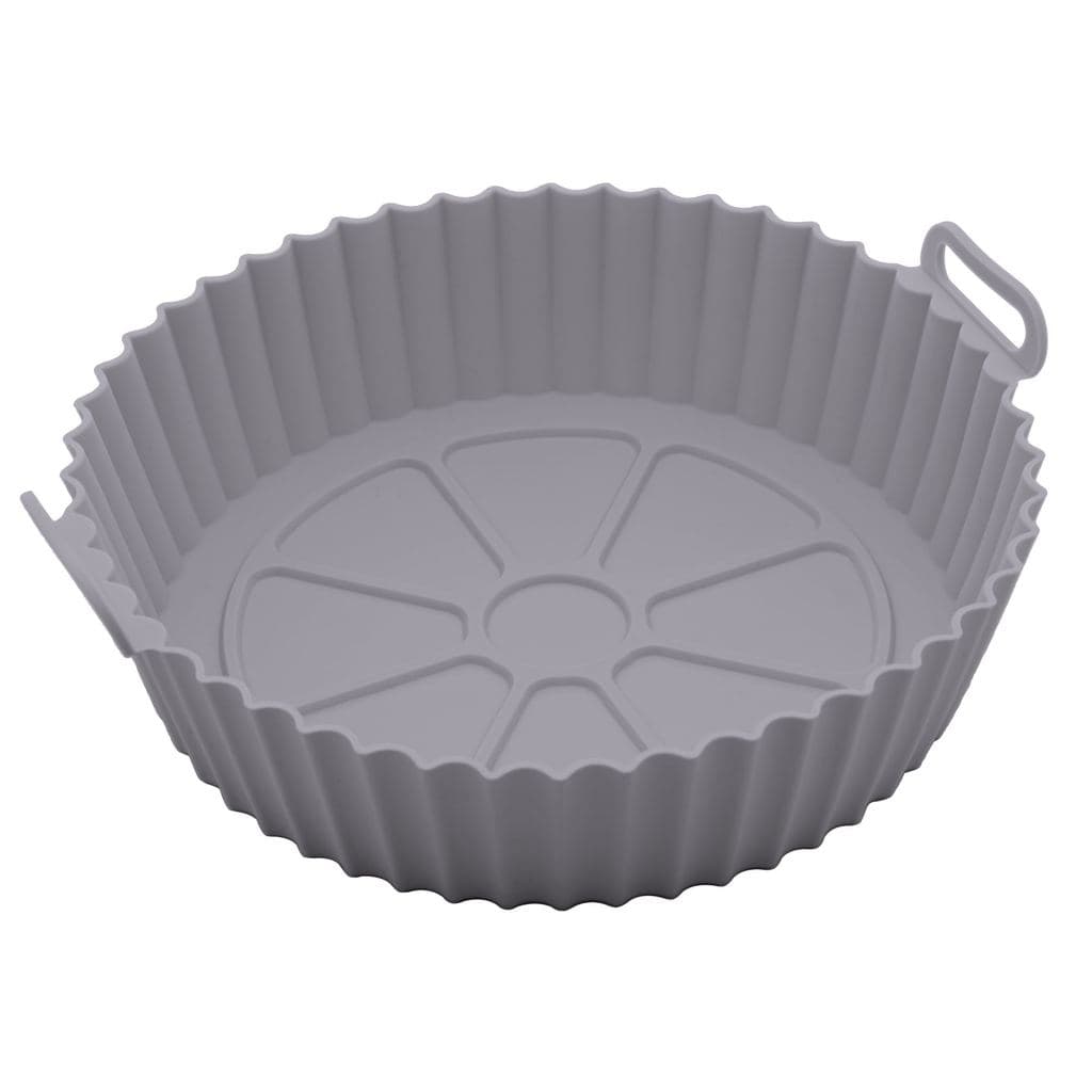 Cesta Air Fryer Redonda de Silicone 6,5x19x19cm Lyor Cinza