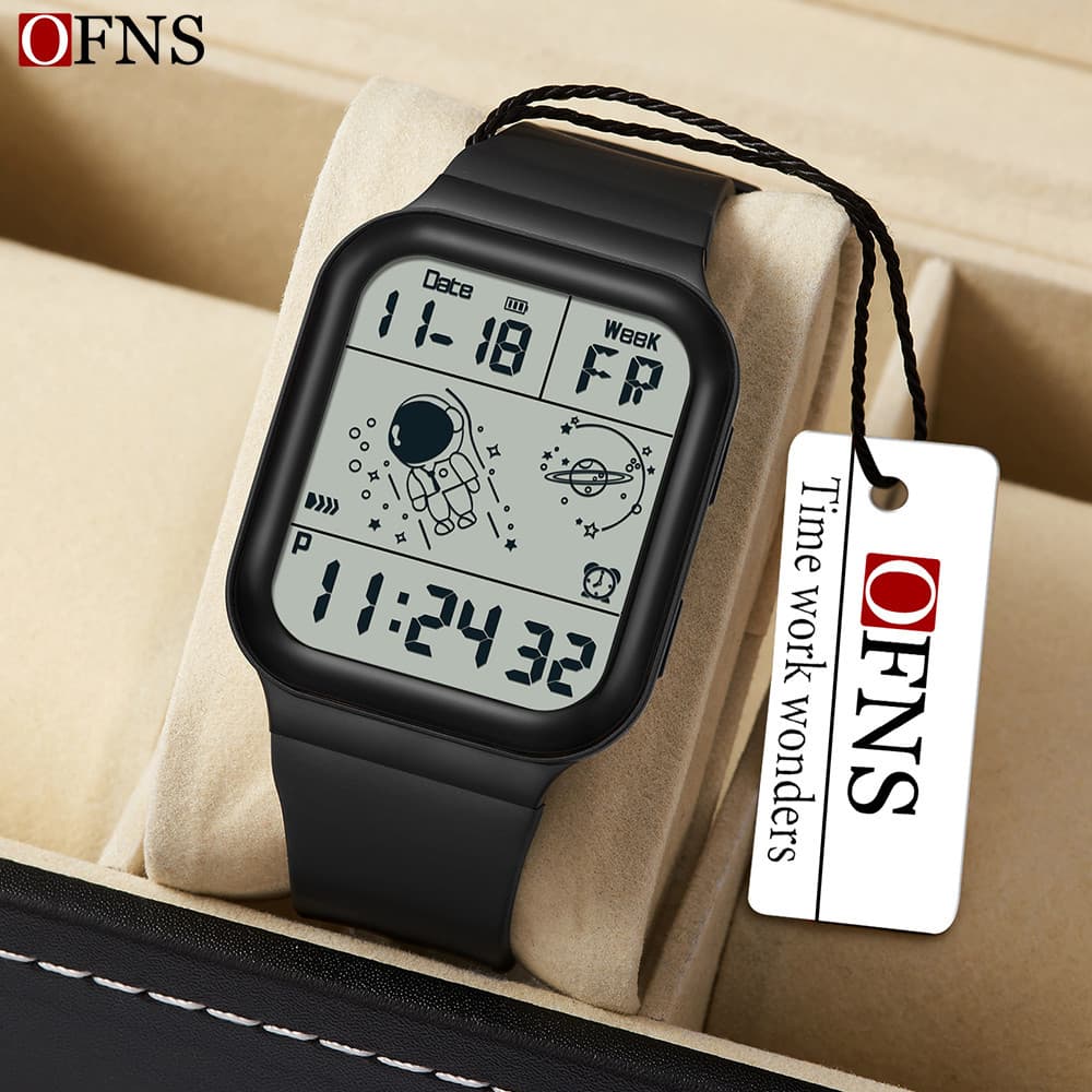 OFNS Relógio Masculino À Prova D 'Água Relógio Esportivo de Luxo Moda Despertador LED Digital Multifuncional Relógio Mas