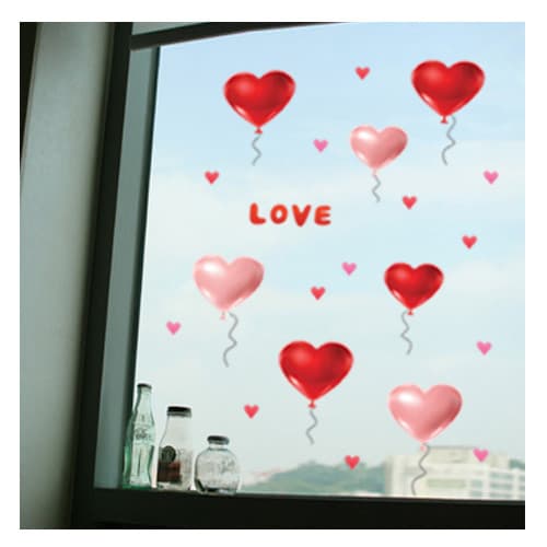 Adesivos de vidro criativos exclusivos, adesivos para janela de porta, aniversário, quarto, varanda, decoração, dupla fa