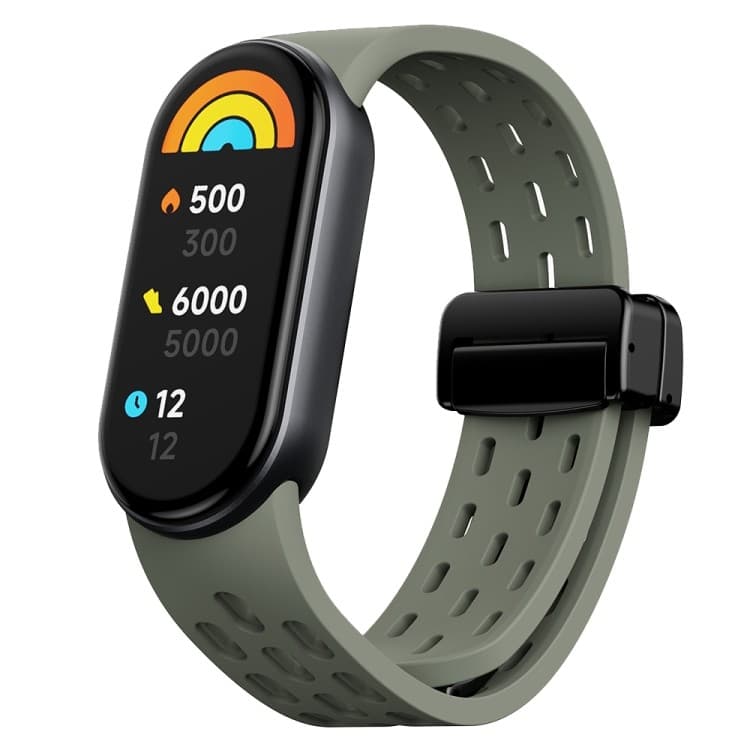 Pulseira De Relógio De Silicone Com Fivela Dobrável Em Estoque Pronto Para Xiaomi Smart Band 9