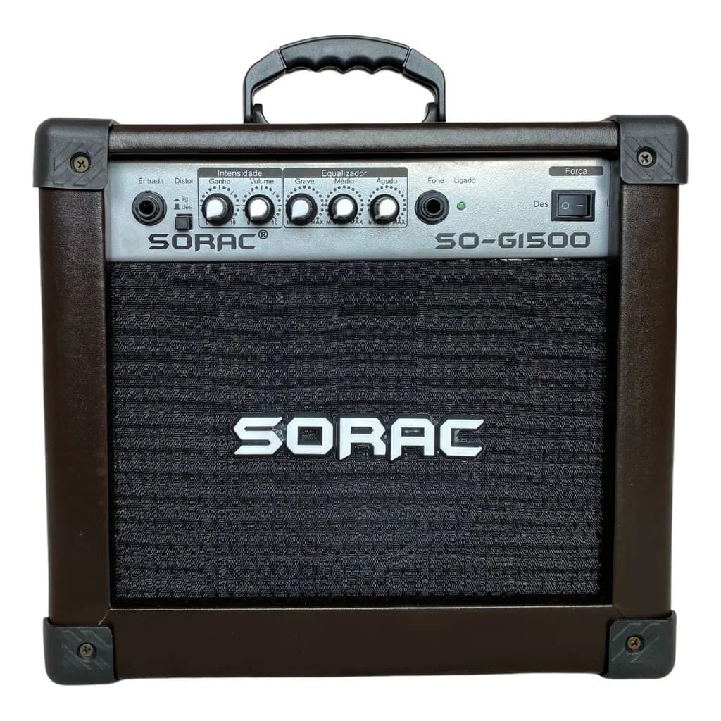 Amplificador Cubo Sorac Para Guitarra E Violão So-g1500 15w Café