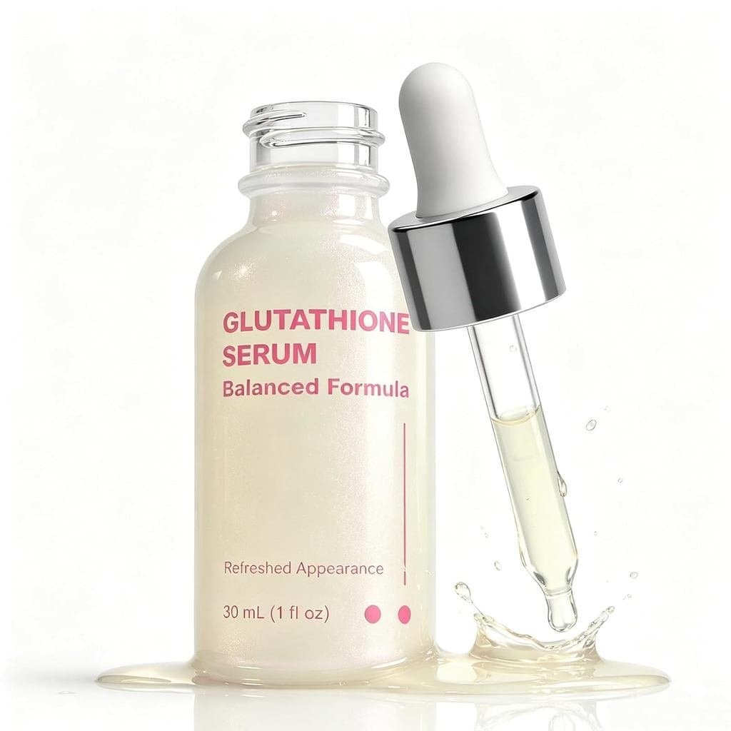 Sérum de Glutationa para o Rosto, Sérum Iluminador com Vitamina C para Manchas Escuras e Tom de Pele Irregular, Sérum Fa