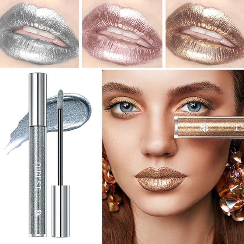 Esmalte Labial Com Acabamento De Metal Brilhante , Cosmético De Longa Duração Para Boate , Ocasiões Especiais