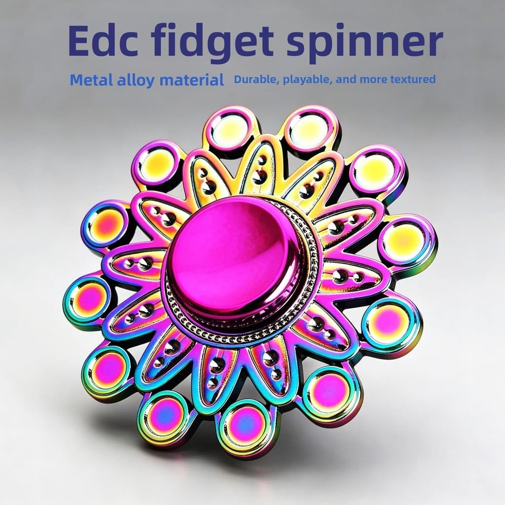 Nova cor liga de Metal Fidget Spinner energia rotativa adulto crianças Desktop jogar descompressão brinquedo de descompr