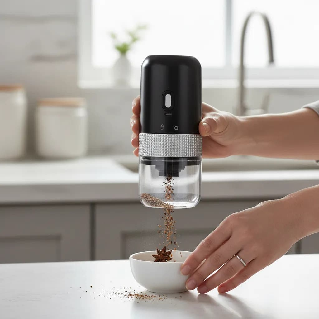 Moedor De Café Elétrico Portátil Triturador De Grãos Usb