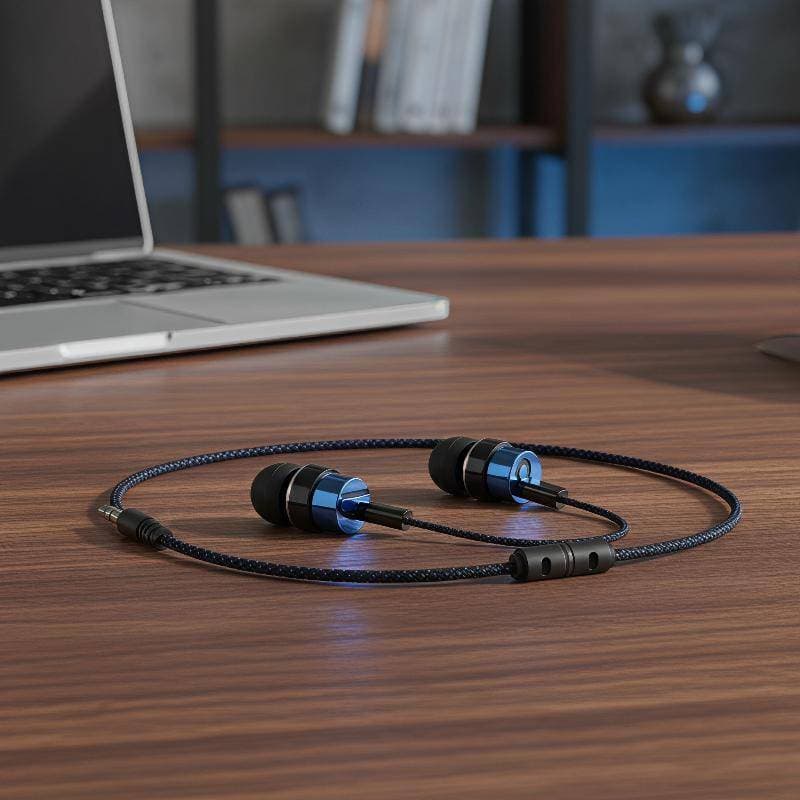 xiny 3.5mm HIFI Bass Fones De Ouvido Intra-Auriculares Estéreo Com Fio Esporte Fone Confortável Para Trabalho Estudo Uso