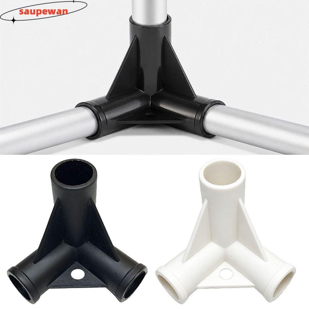 SAUPEWAN 5 Peças De Junta De Tubo De Água De Prateleira DIY , Conector Plástico Preto E Branco Id 18/19/22mm
