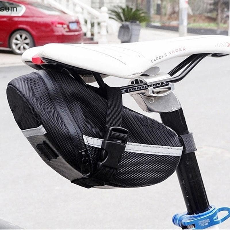 [sum] Bolsa De Bicicleta De Nylon À Prova D'água , Assento De Armazenamento De Mountain Bike , Ferramentas Traseira , Ac