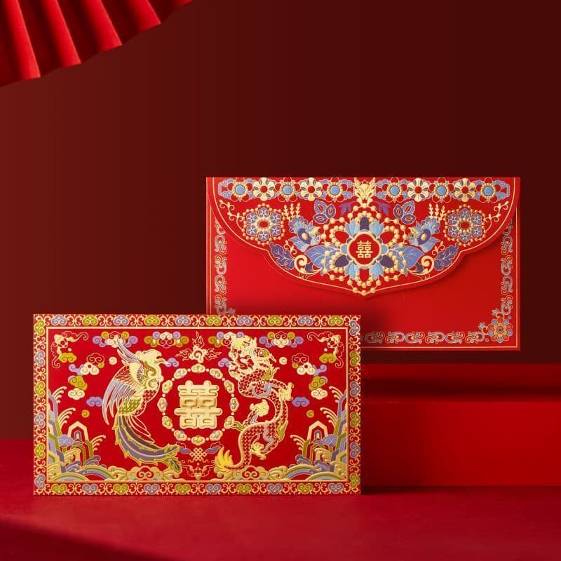 Museu Cultural Criativo Ouro Jade Bom Destino Personagens Felizes Casamento Envelopes Vermelhos Namoradas Casamento Noiv