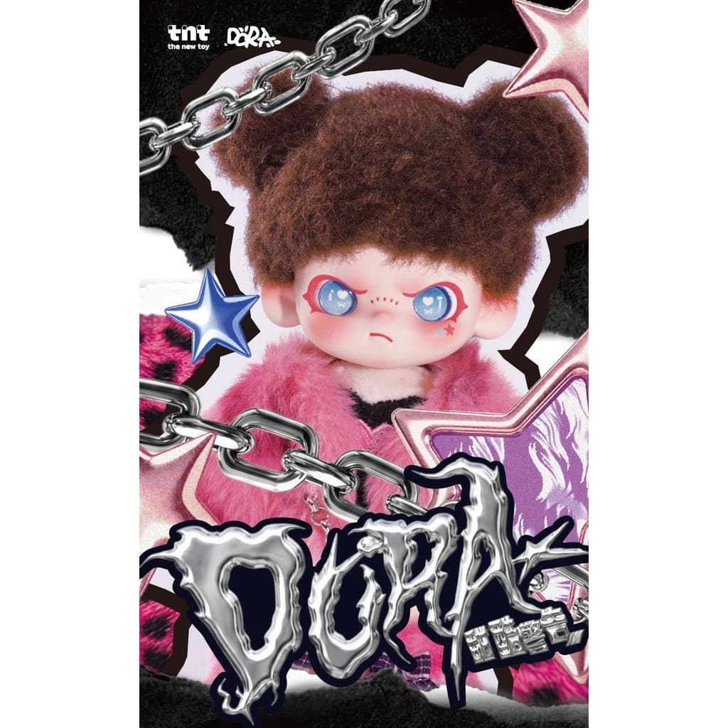 [TNT Genuine] DORA Sweet Cool Warning Series Pingente de Pelúcia Caixa Surpresa Brinquedo da Moda Boneca Decoração de Ch