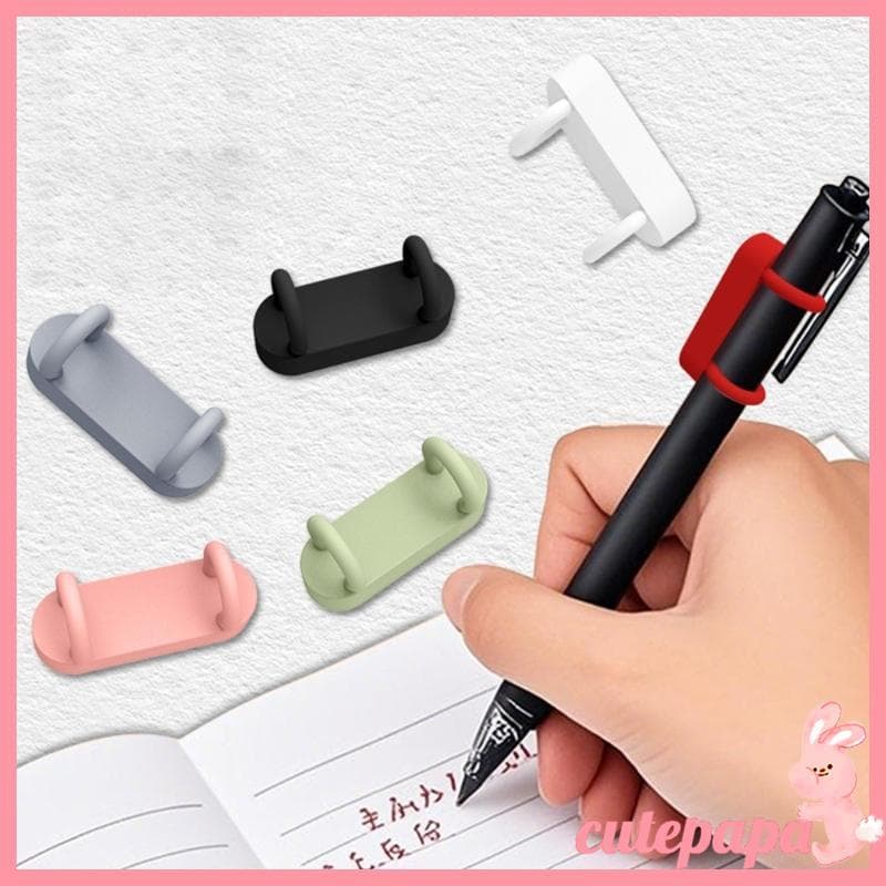 cutepa Silicone Caneta Suporte Branco Clipe Para Armários Metal Geladeira Diária E Hor
