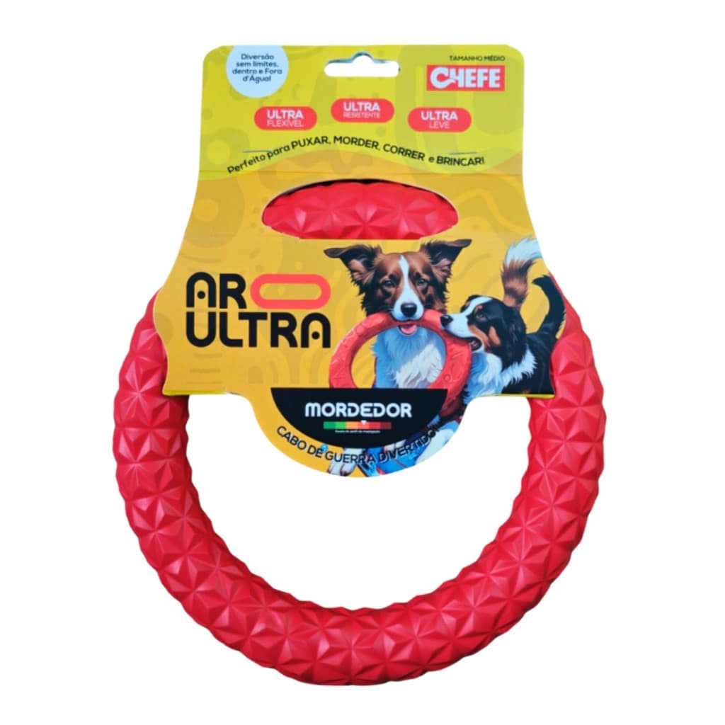 Brinquedo Mordedor Cachorro Pet Aro Bone Ultra Resistente