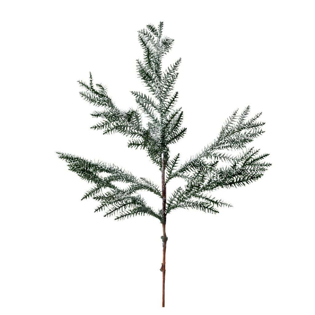Galho Pinheiro Nevado Pendente 70cm Ramo Artificial Decoração Natal Verde Enfeite Árvore Unidade