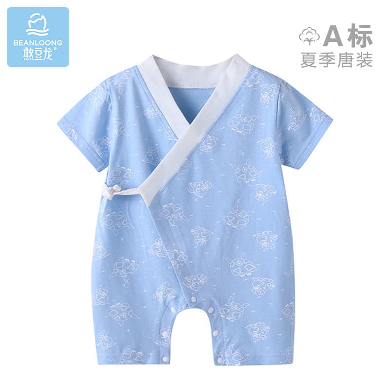Handoulong roupas de bebê roupas de verão Tang terno macacão verão estilo fino moda meninos meninas bebê macacão verão