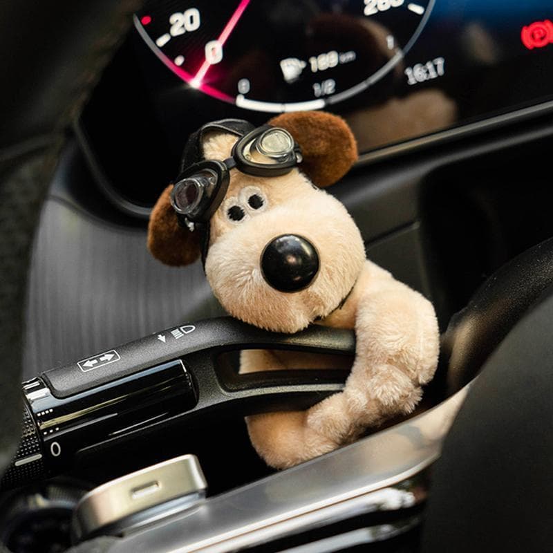 Enfeite de volante de pelúcia fofo, decoração de carro, brinquedo de pelúcia, decoração de interior de carro, pingente d