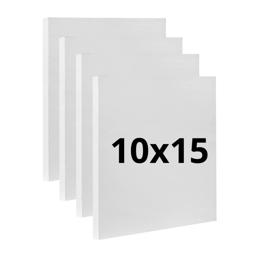 Kit Com 15 Telas Para Pintura 10x15 Cm Algodão - Telas Resistente