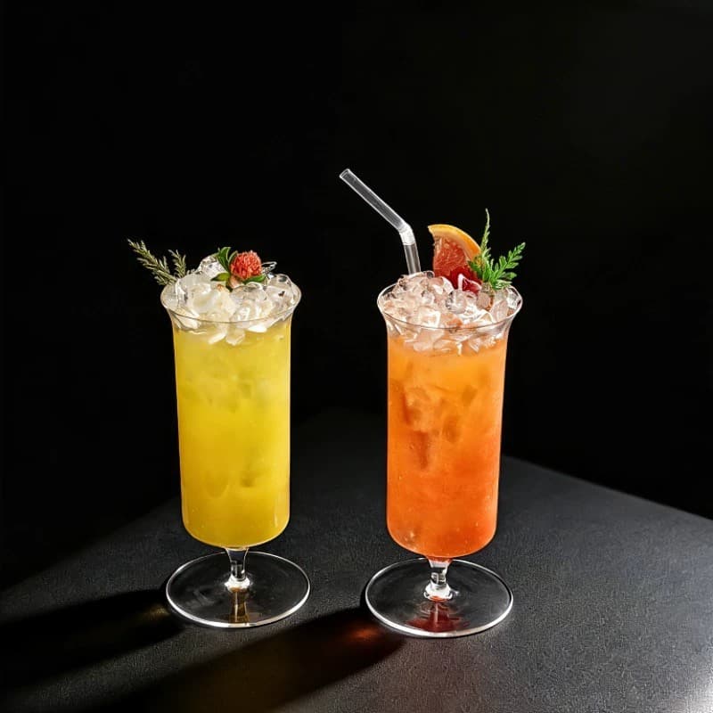 Sr. Cocktail estilo nórdico taça de vidro cristal cocktail vidro longa bebida suco vidro furacão