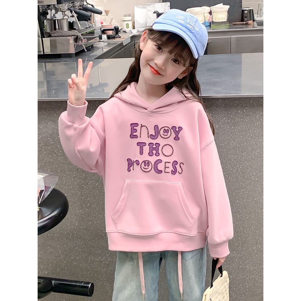 Meninas moletom primavera outono estilo 2026 novo estilo moda roupas infantis meninas com capuz Casual outono topos cria