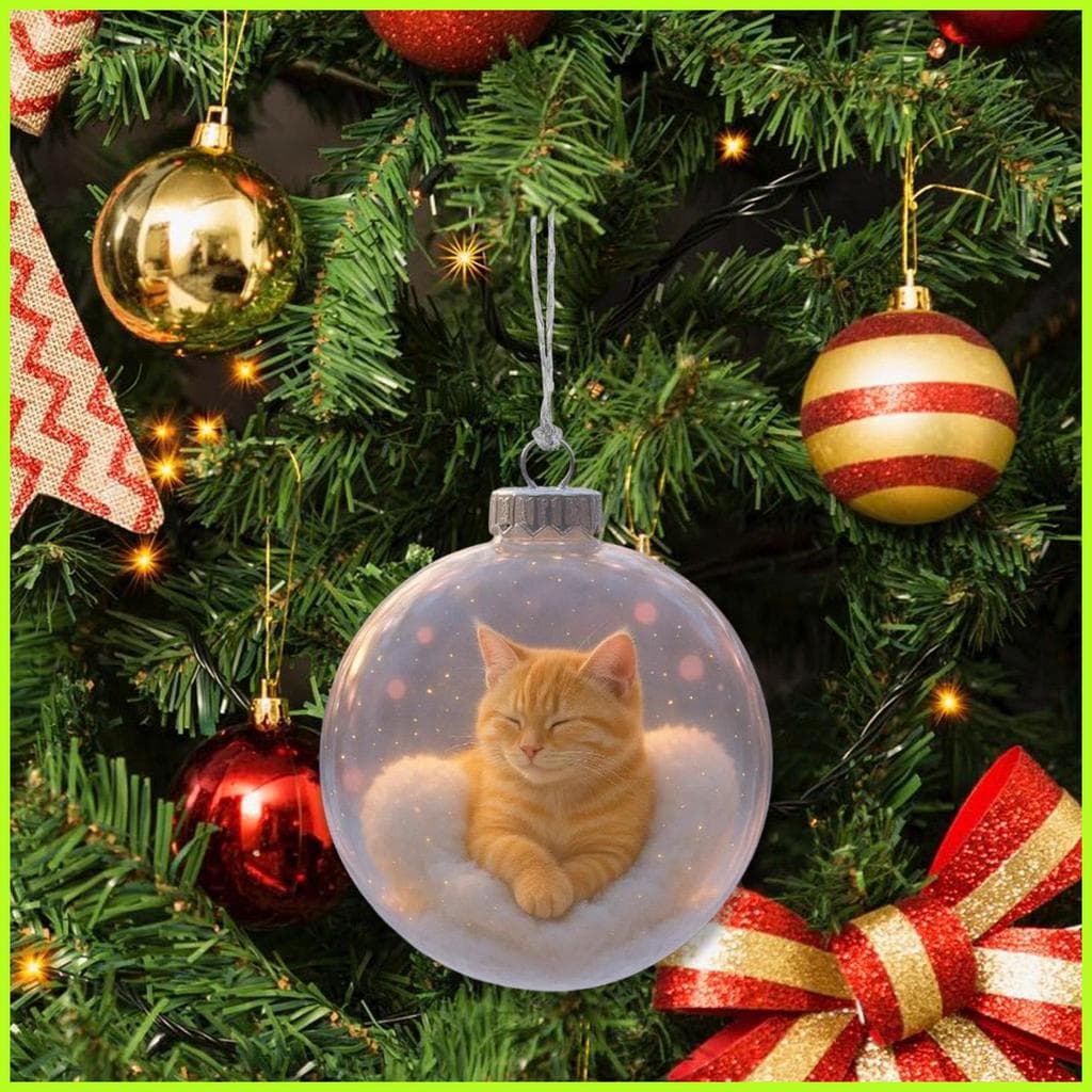 Enfeites De Bola De Árvore De Natal 3D Gato Decoração Sazonal Decorações Para Decoradores De Casa unhcxebr