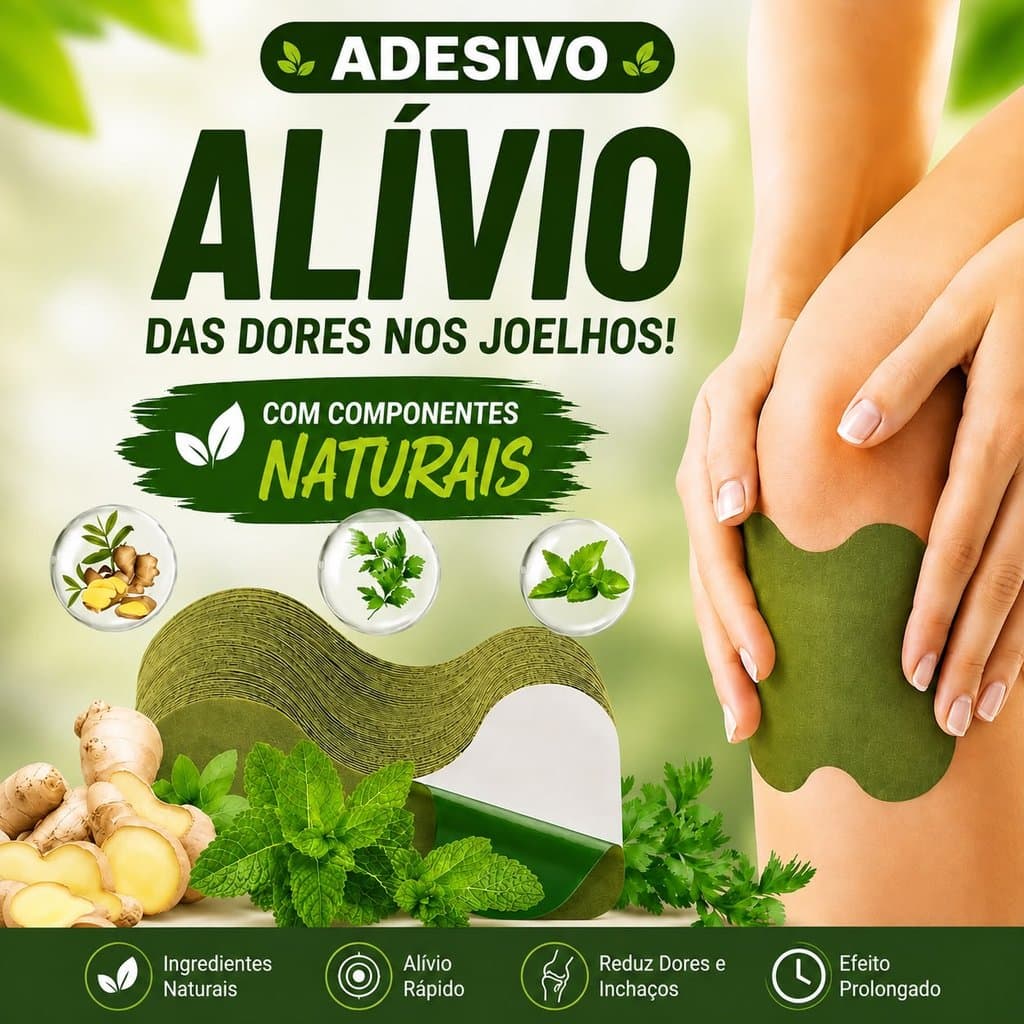 kit 20 Adesivos Knee Patch Analgesico Alívio De Dores No Joelho Pescoço Coluna Ombro