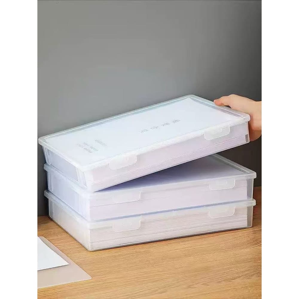 Caixa de armazenamento de papel A4, caixa de armazenamento de papel para impressão de escritório, caixa organizadora de
