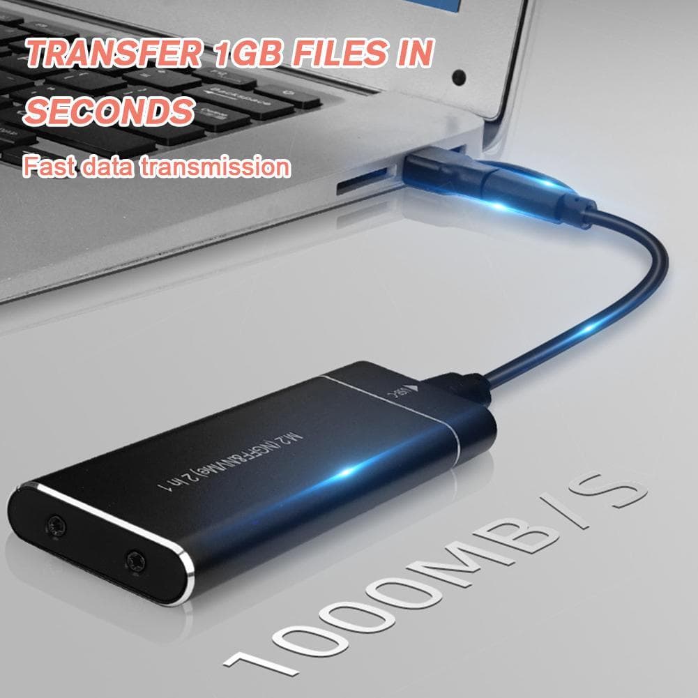 Protocolo Duplo M2 SSD Case M . 2 NVMe SATA Gabinete Externo 3.1 Adaptador USB C Tipo I5A7