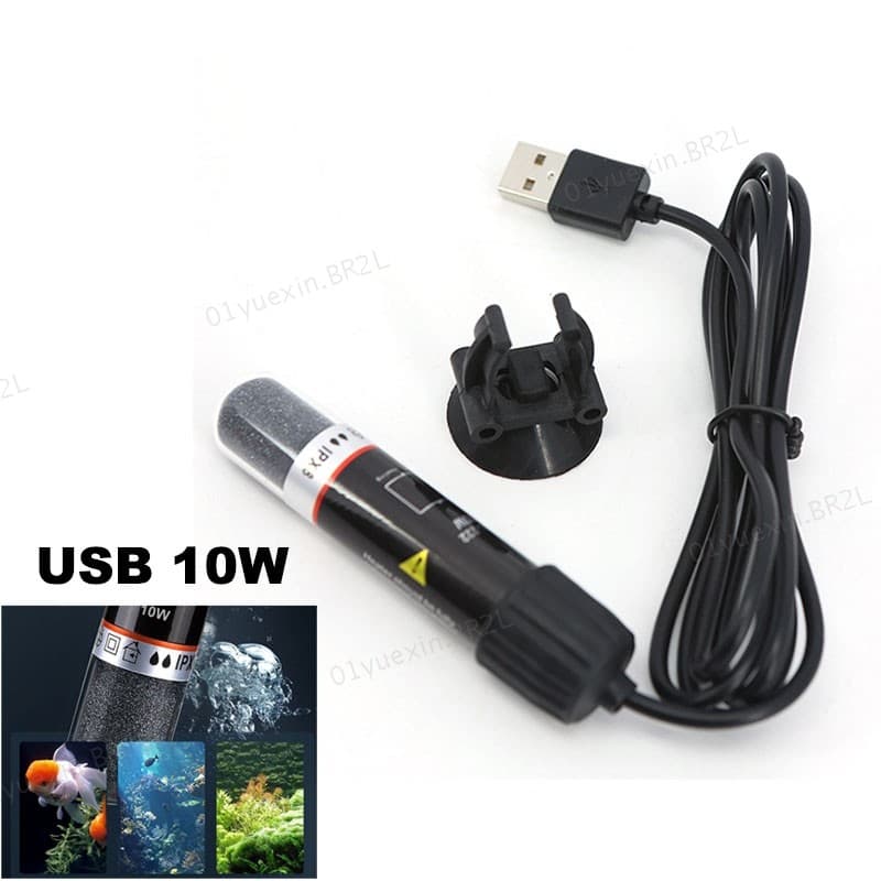 5V 10W USB Mini Haste De Aquecimento De Aquário Para Tanque De Peixes Pequeno 26 ° Aquecedor De Temperatura Constante C