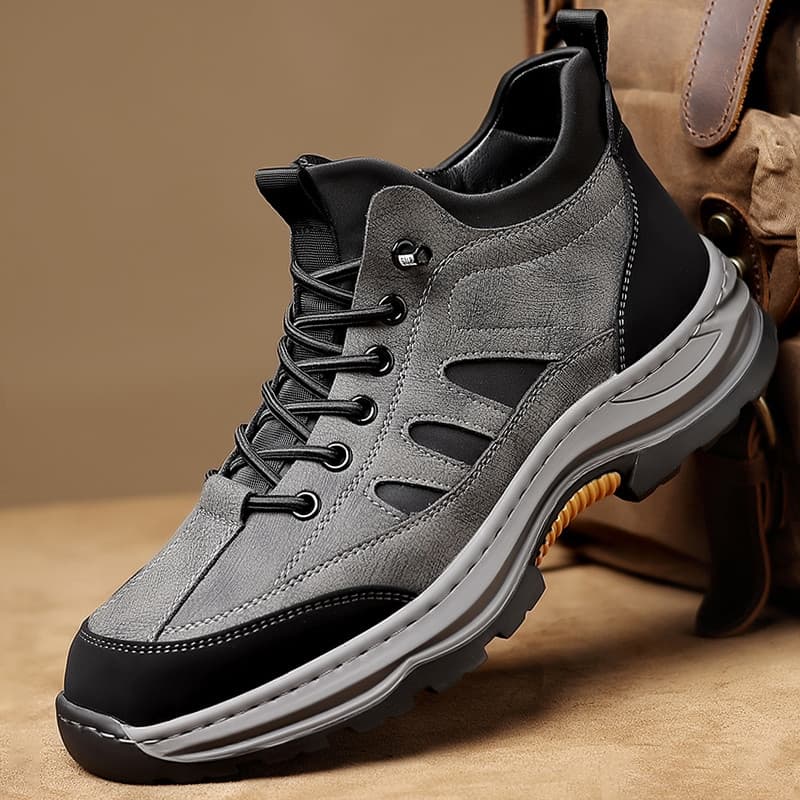 Botas de neve masculinas 2025 outono inverno novo estilo forro de lã de couro genuíno engrossado quente antiderrapante s