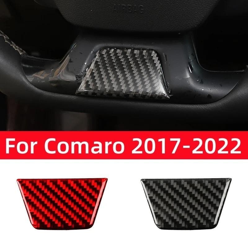 Fibra De Carbono Real Para Chevrolet Camaro 2017-2022 Acessórios Interior Painel Do Volante Carro Queixo Capa Adesivos D