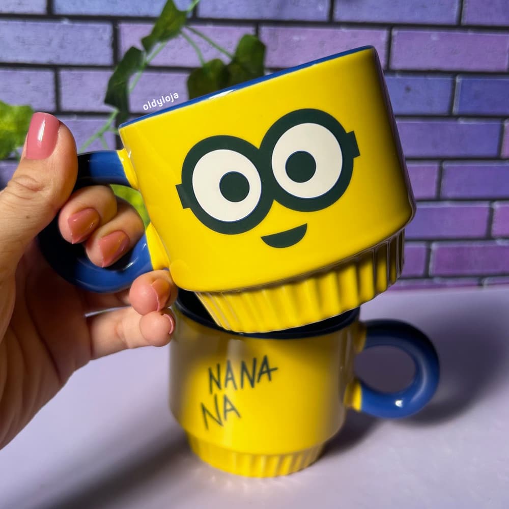 Caneca Minions Cerâmica Joy Kit com 2 Canecas 350ml Licenciada