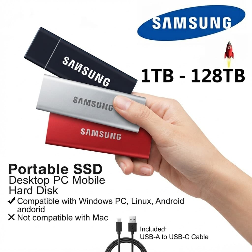 Disco Rígido Externo 128TB 60TB 30TB 16TB Portátil SSD 8TB 4TB USB 3.0 Tipo-C Interface HD De Alta Qualidade