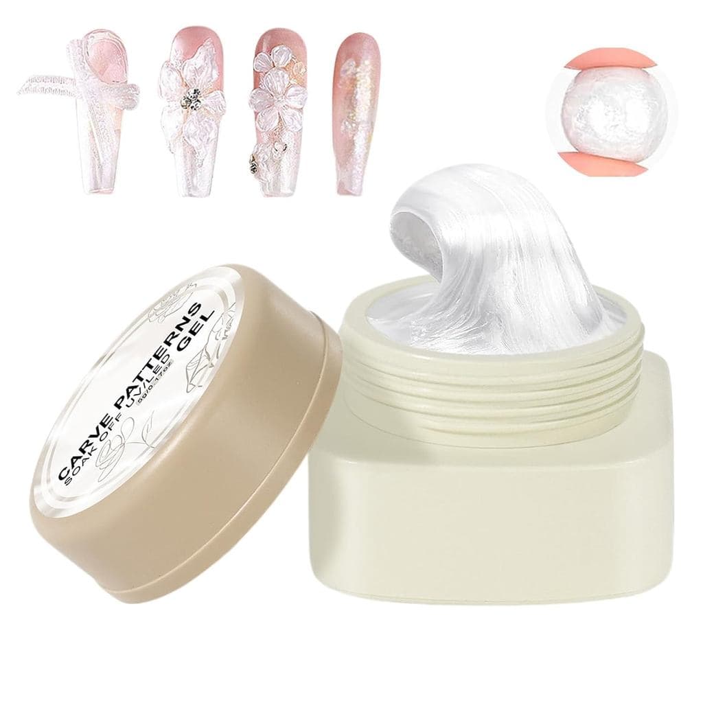 PerleBuilderGel Gel para Escultura de Unhas, Gel para Escultura de Unhas 3D, gel de escultura não pegajoso, usado para d