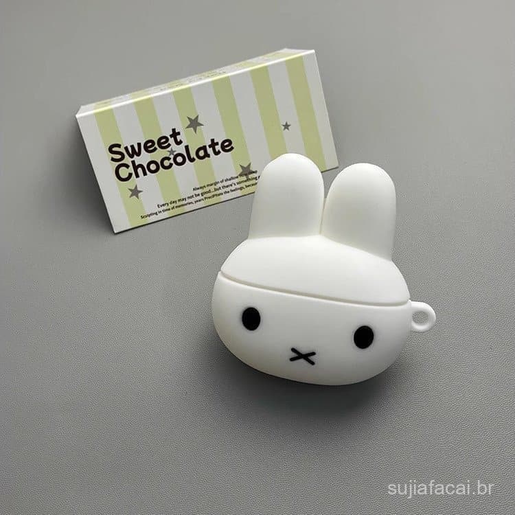 3D Cute Miffy Rabbit Capa De Silicone Para AIRPODS 4 ANC 1/2/3 PRO3 3 2 Protetora