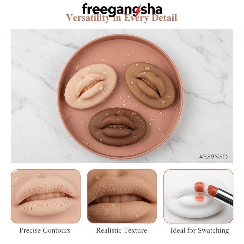 [FRE] Tatuagem 5D Lip Practice Skin Almofada De Silicone Não Resistente Dupla Face Disponível Para Microding Artist Trai