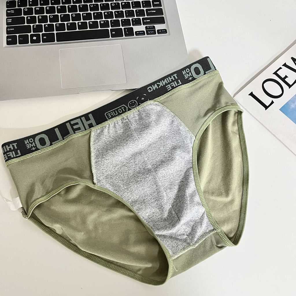 Roupa interior masculina estudante triângulo respirável na moda calças de tamanho grande adolescente letras única breve