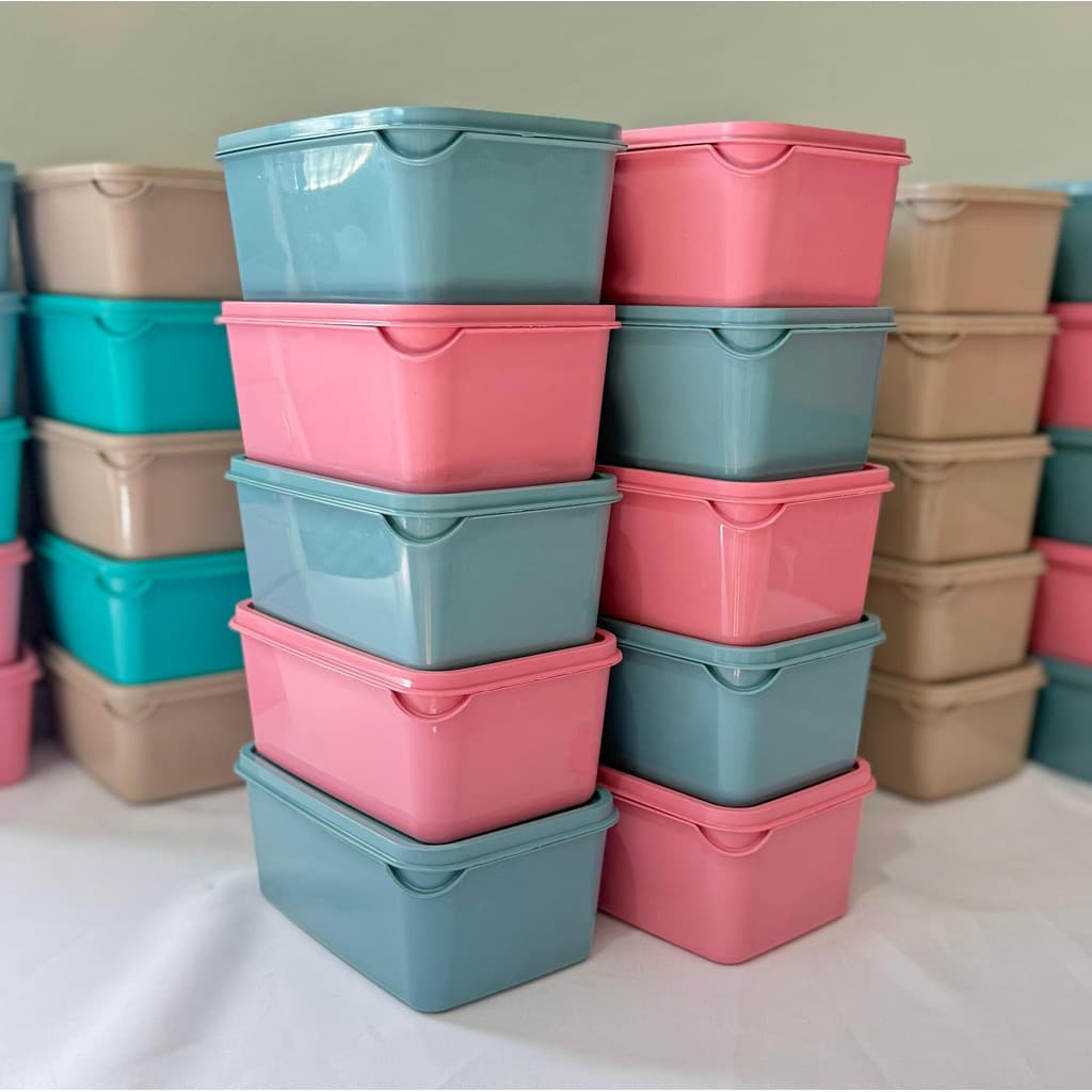 Kit 10 Potes Retangular Armazenamento de Alimentos Marmita Fitness Organização BPA Free Freezer