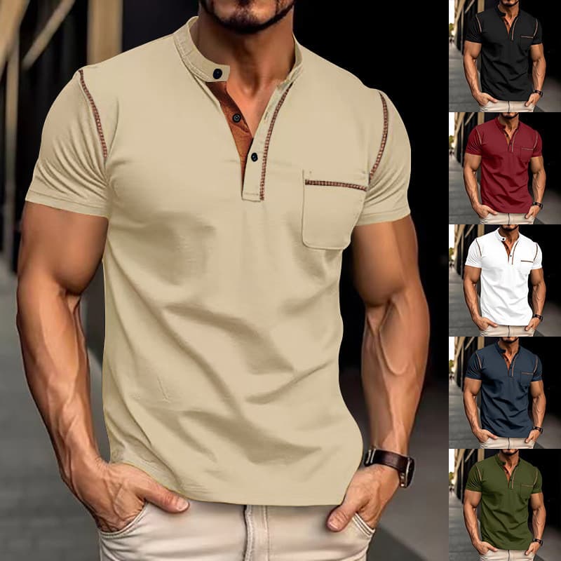 Camisa Polo Henley Masculina De Secagem Rápida 2025 Camiseta Casual De Verão