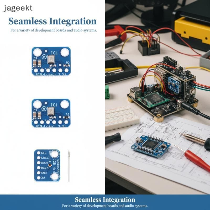 [jageekt] Raspberry Pipatible SPH0645 I2S MEMS Microfone 1 Conjunto Sensor Placa De Módulo Captura De Áudio Em Tempo Rea