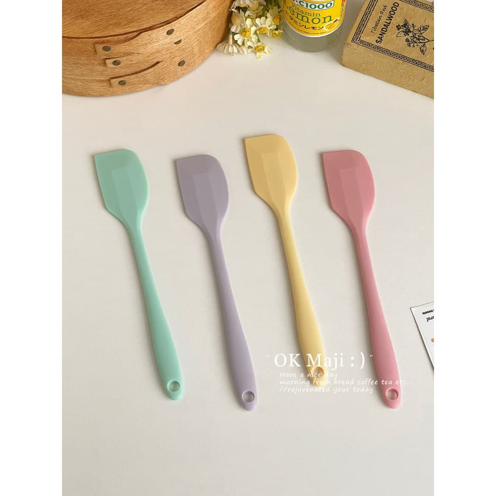 Espátula macia de Silicone integrada doméstica, espátula grande, ferramentas de cozimento, espátula de creme de bolo, es