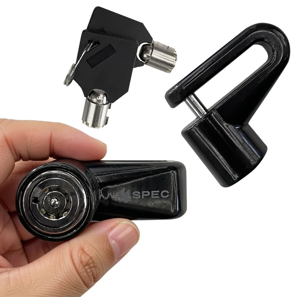 Cadeado Trava De Disco De Freio Spec Para Moto Pino 5.5mm E Chave Tubular Antifurto Com 2 Chaves