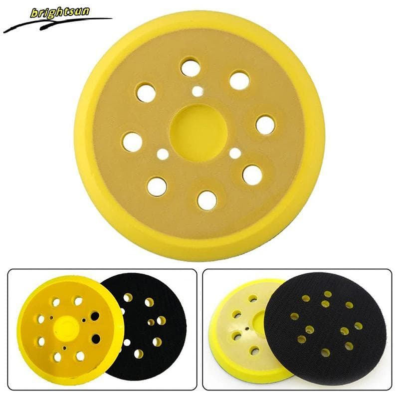 5 Polegada 8 Furos Moedor Bandeja De Lixa Para De Disco Baing Almofada Gancho E Laço 125mm Máquina De Polimento Pneumáti