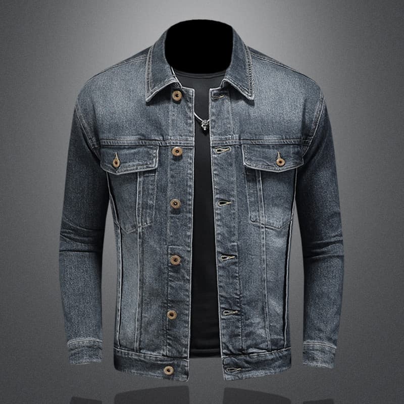 2025 outono novo estilo Casual jaqueta jeans masculina motocicleta jaqueta de trabalho Retro lavado denim jaqueta na mod